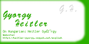 gyorgy heitler business card